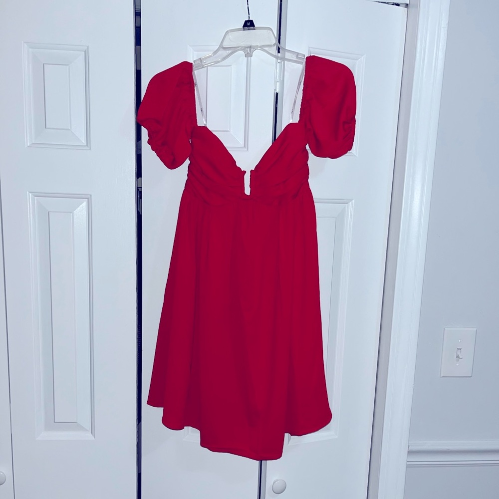Lulu size extra small red off the shoulder dress. Worn one time like new!